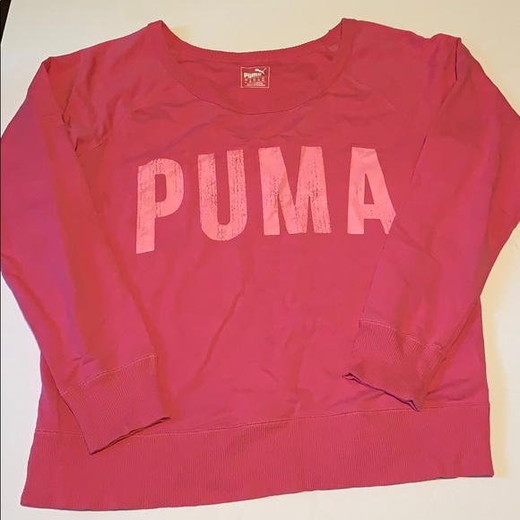 Puma Tops - sale🎉▶️Puma◀️ sweatshirt pink wide neck puma